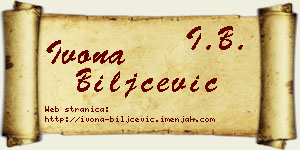 Ivona Biljčević vizit kartica